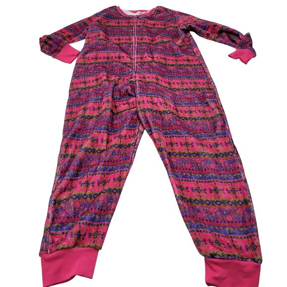 Natural life plush jumpsuit boho pink one piece Pajamas romper PJs loungewear - Picture 2 of 7